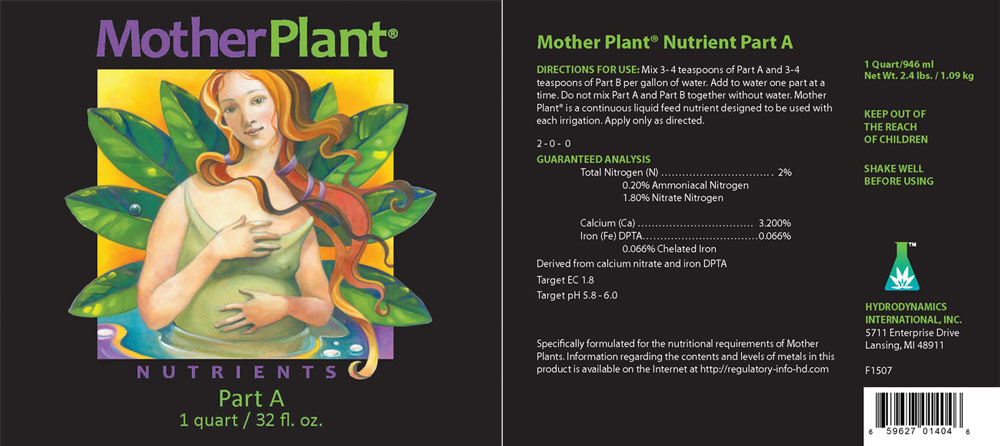 Mother Plant Nutrients Feeding Chart